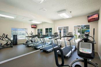 24-Hour fitness center at cypress meadows senior apartments, ventura, california